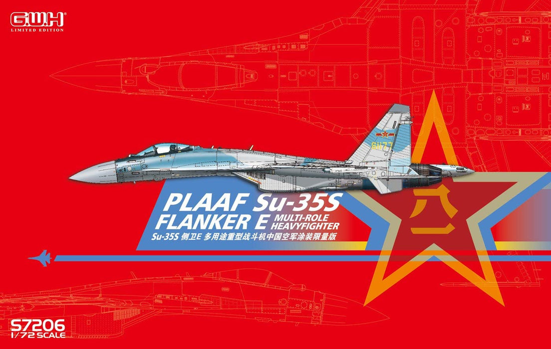 GREAT WALL HOBBY 1/72 Plaaf Su-35S Flanker E Multi-Role Heavyfighter Plastic Model