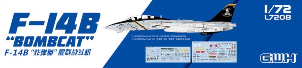 GREAT WALL HOBBY 1/72 Us Navy F-14B Carrier Fighter Plastikmodell