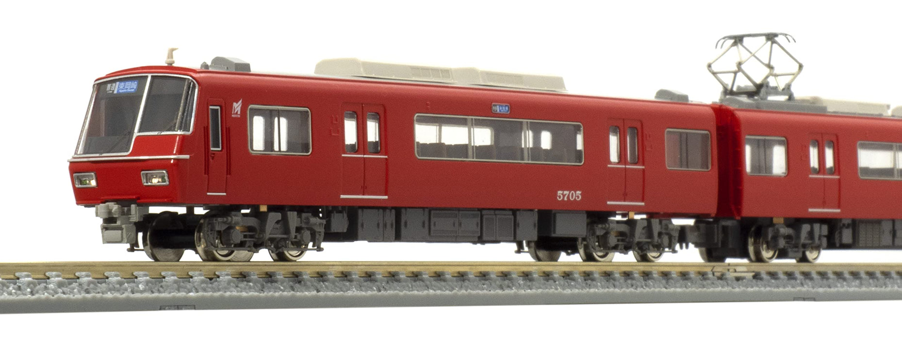 Greenmax N Gauge Meitetsu 5700 Series 5705 Formation 4-Car Formation Set Powered 31545 Model Train Train Red