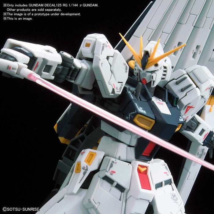 Bandai Spirits Gundam Aufkleber Nr. 125 Rg 1/144 �� Gundam Modellbausatz