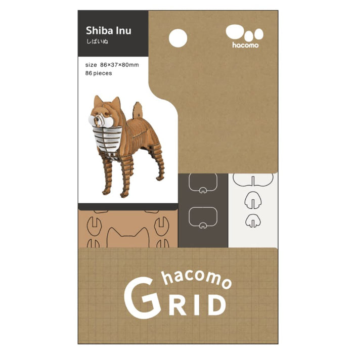 HACOMO Grid Paper Craft Shiba Inu