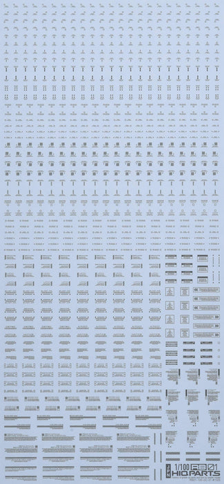 HIQPARTS 1/100 Rb01 Attention Mark Decal Gris
