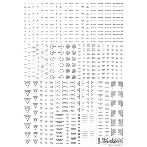 Haikyu Parts 1/144 One Color Gray Rb02 Caution Decal 1 Piece