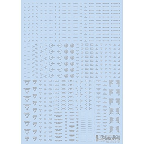 HIQPARTS 1/144 Rb02 Caution Decal One Color Light Gray