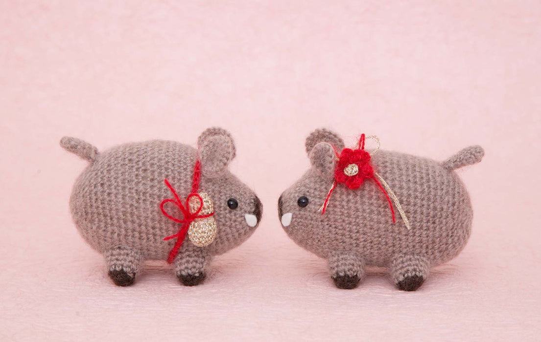 Hamanaka Japan Knitting Kit Engi Zodiac Couple Wild Boar H301-528