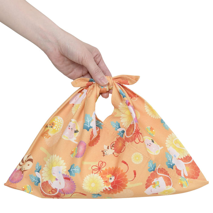 POKEMON CENTER ORIGINAL Handkerchief Bag Mew & Chrysanthemum