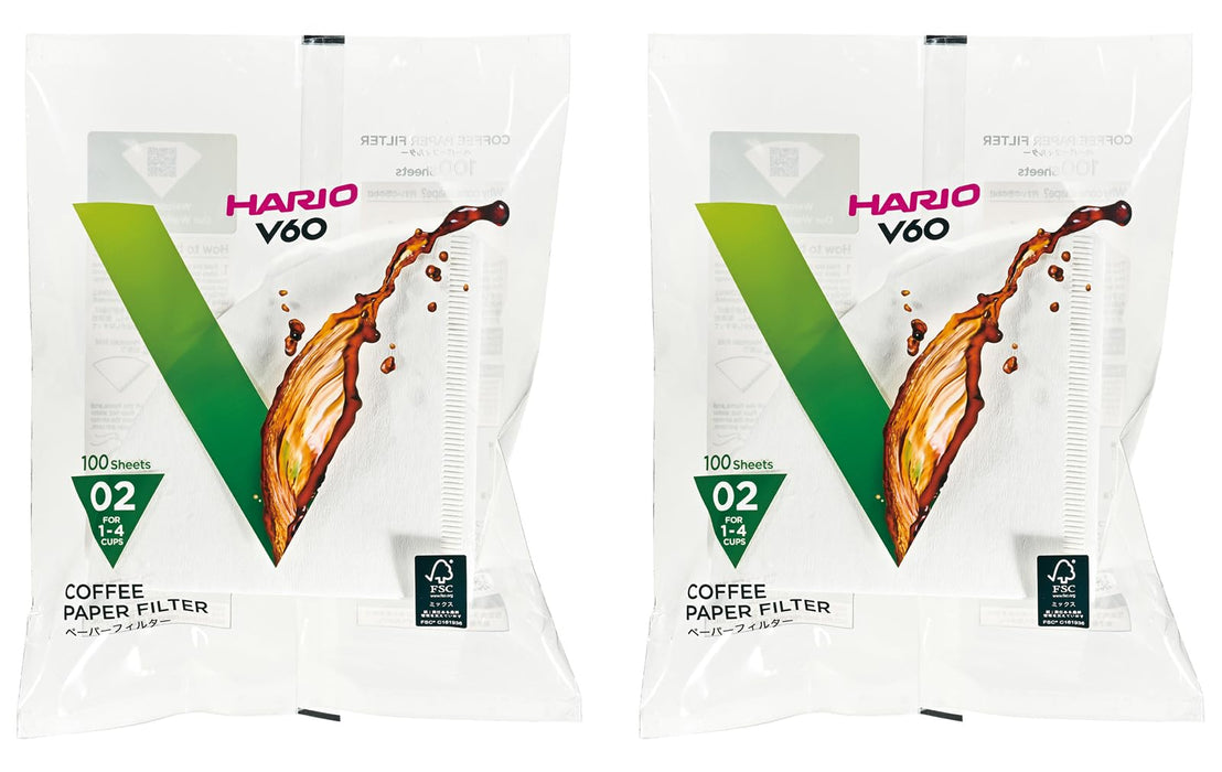 Hario V60 Filter VCF-02-100W 200pcs Japan 1-4Cups