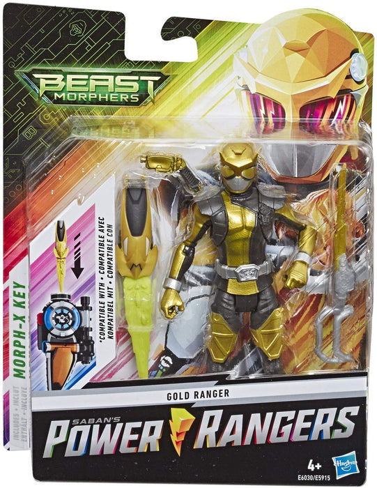 Hasbro Power Rangers Beast Morphers 6 Basic Figure Gold Ranger