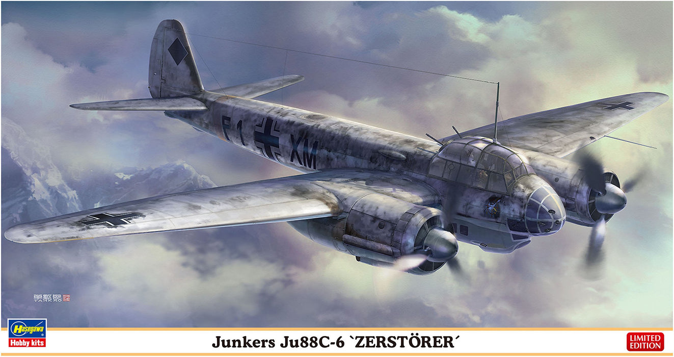 HASEGAWA 02245 Junkers Ju88C-6 Zerstorer 1/72 Scale Kit