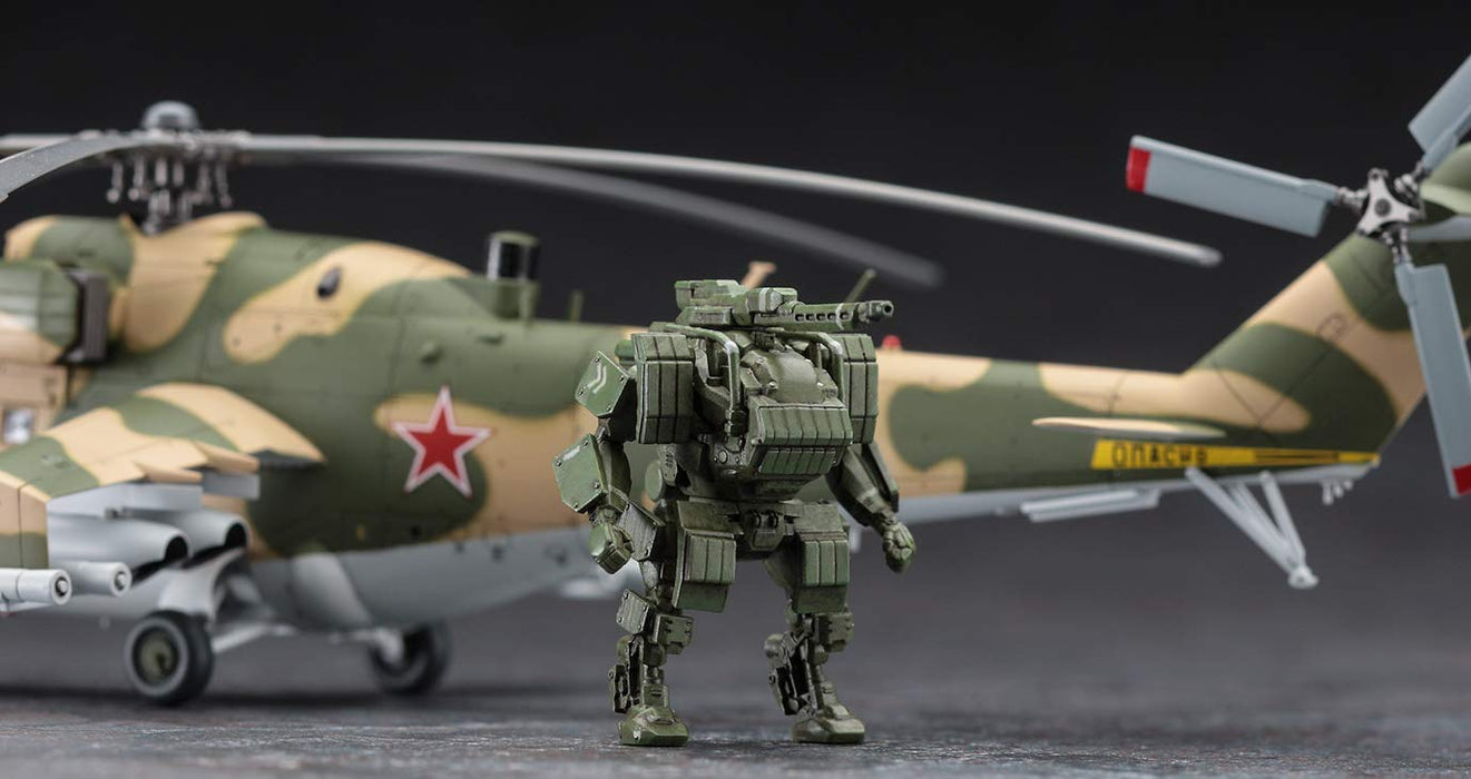 HASEGAWA 1/72 Mi-24 Hind Uav &amp; Humanoid Light Tank Goat Ugv Plastikmodell