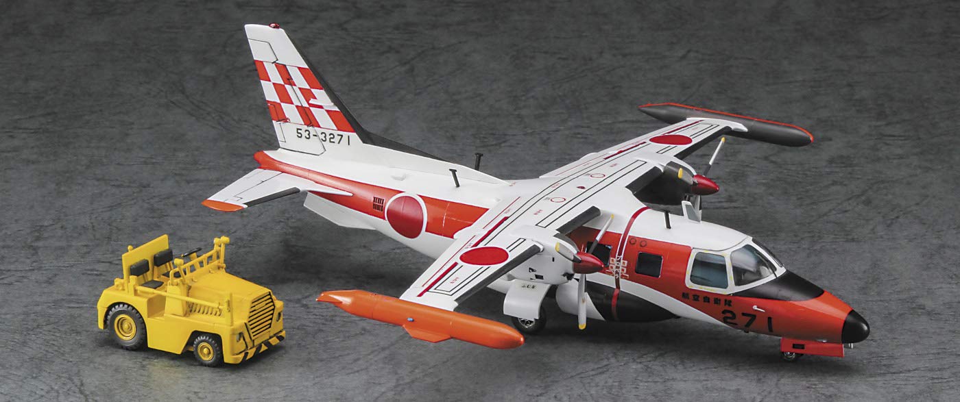 Hasegawa 1/72 Mitsubishi Mu-2J équipe d'inspection de vol avec modèles en plastique de véhicule de remorquage