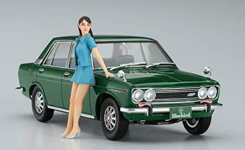 Hasegawa 1/24 Datsun Bluebird 1600sss W/60's Girls Figure modèle en plastique