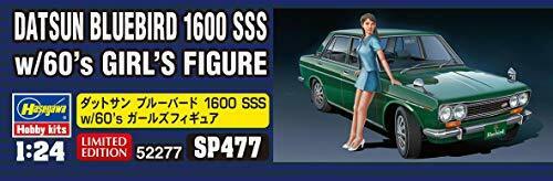 Hasegawa 1/24 Datsun Bluebird 1600sss W/60's Girls Figure modèle en plastique