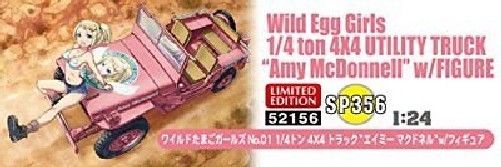 Hasegawa 1/24 Wild Egg Girls 1/4ton 4x4 Camion Amy Macdonnell Kit de modèle