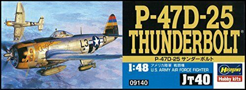 Hasegawa 1/48 Us Army P-47d-25 Thunderbolt Plastique Maquette Jt40