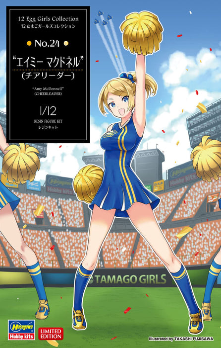 Hasegawa 1/12 Egg Girls Collection Nr. 24 Amy Mcdonnell (Cheerleader) Unlackierter Resinbausatz SP511