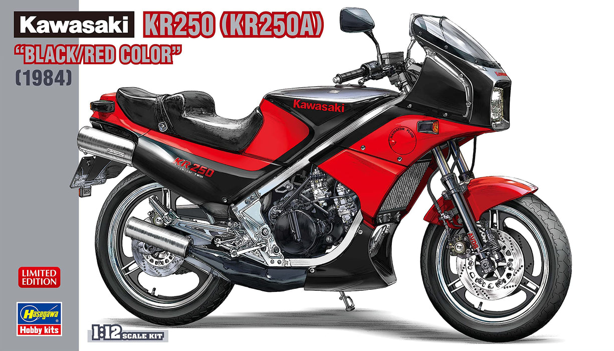 Hasegawa 1/12 Kawasaki Kr250 (Kr250A) Noir/Rouge Couleur Plastique Modèle 21740