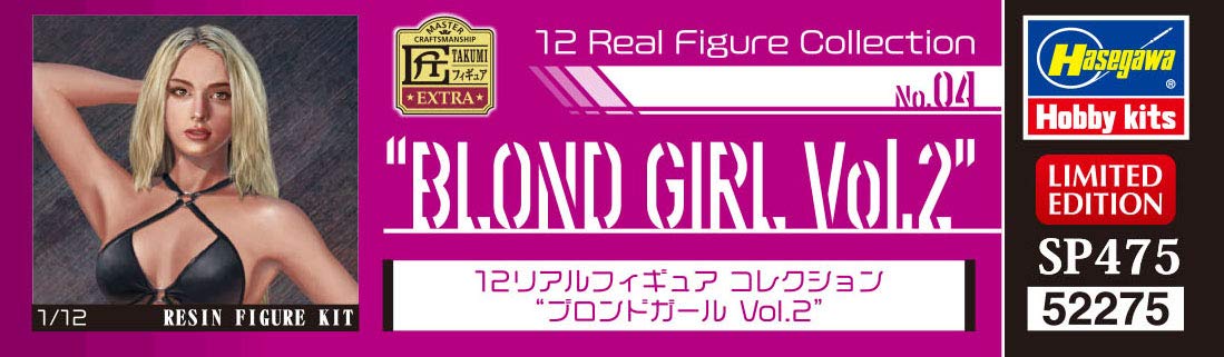 HASEGAWA 12 Real Figure Collection No.04 Blonde Girl Vol.2 Kit de figurines