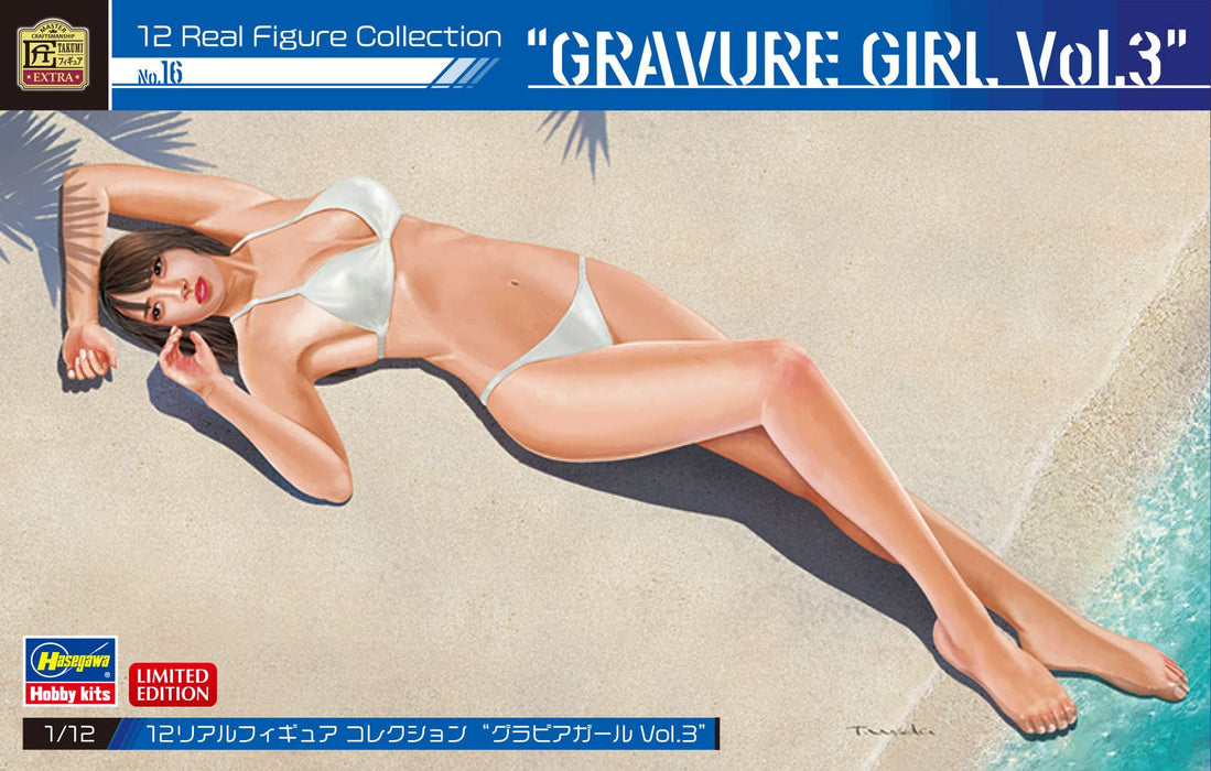 HASEGAWA 1/12 Real Figure Collection No.16 'Gravure Girl Vol.3' Unlackierte Harzfigur