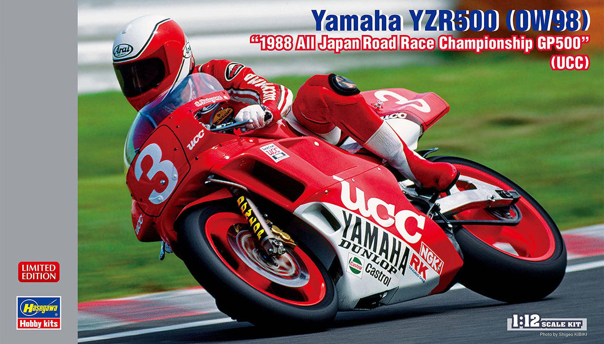 HASEGAWA 1/12 Yamaha Yzr500 0W98 1988 All Japan Road Race Championship Gp500 Ucc Modèle en plastique