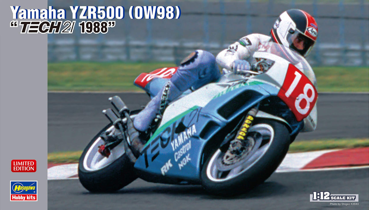 Hasegawa 21727 Yamaha Yzr500 (0W98) Tech 21 1988 1/12 Japanese Scale Motorcycle