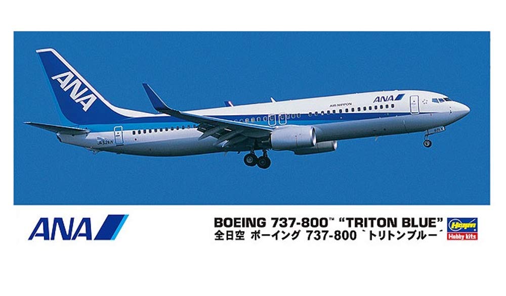 HASEGAWA 1/200 Ana Boeing 737-800 'Triton Blue' Plastic Model