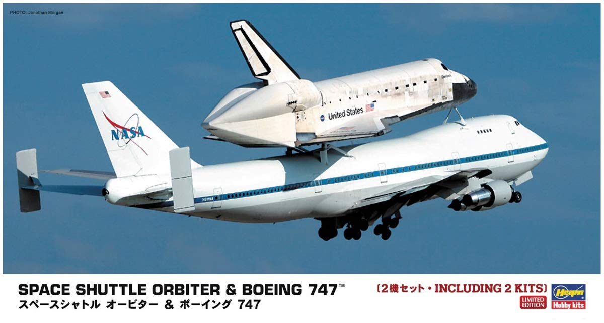 HASEGAWA 10680 Space Shuttle Orbiter &amp; Boeing 747 1/200 Scale Kit