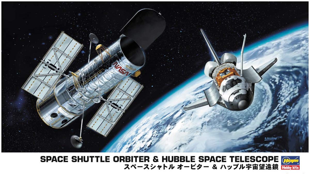 HASEGAWA – 10676 Space Shuttle Orbiter &amp; Hubble Space Telescope Bausatz im Maßstab 1:200