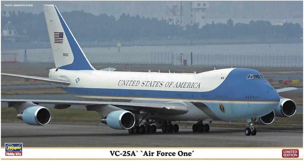 HASEGAWA 10805 Vc-25A Air Force One Limited Edition 1/200 Scale Kit