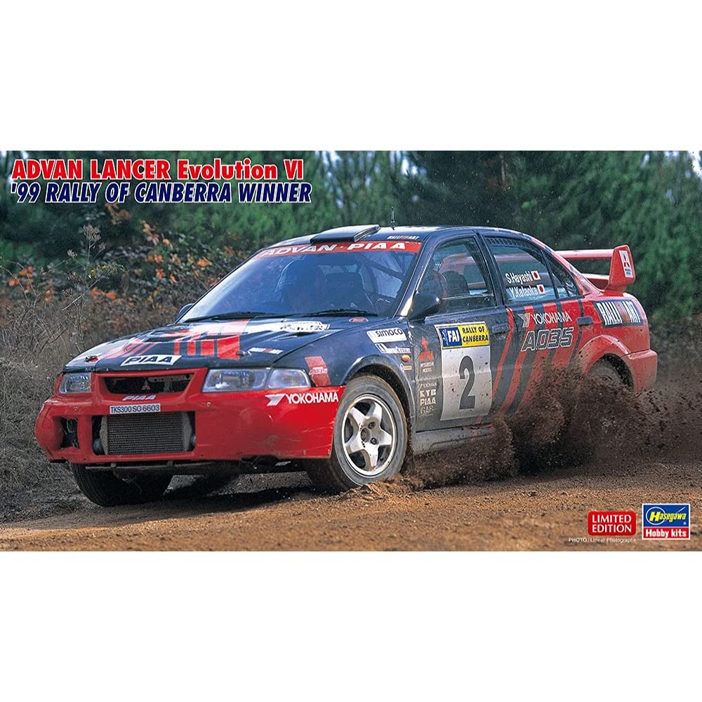 HASEGAWA 20443 Advan Lancer Evolution Vi 99 Rally Of Canberra Winner 1/24 Scale Kit