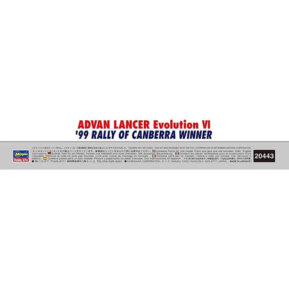 HASEGAWA 20443 Advan Lancer Evolution Vi 99 Rally Of Canberra Winner 1/24 Scale Kit- Japan Figure Store - #1 Bring To You The Best Japanese Goods