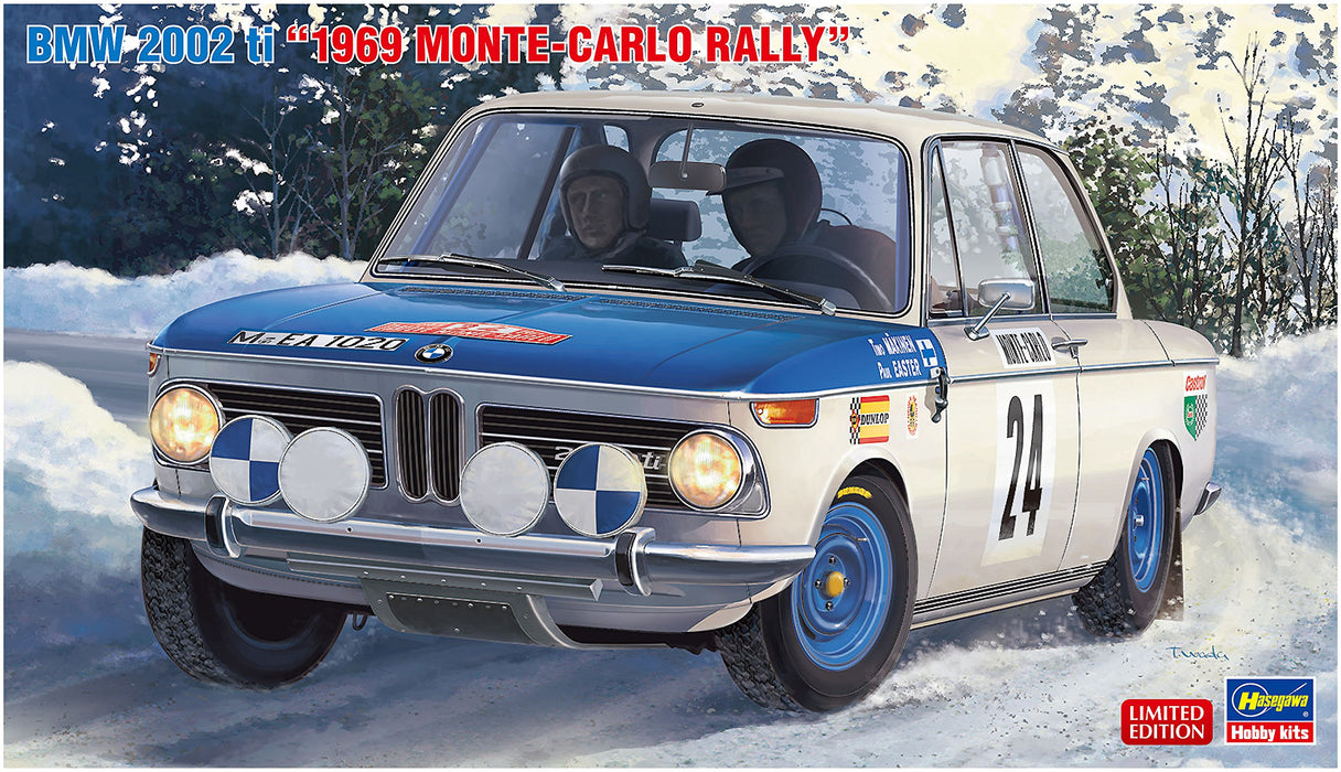 Hasegawa 20332 BMW 2002 Ti 1969 Monte Carlo Rally 1/24 Japanese Scale Car Model