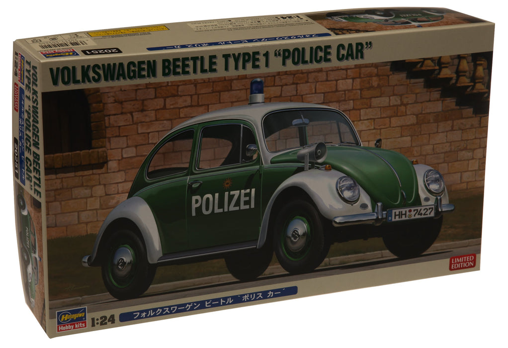 HASEGAWA 20251 Volkswagen Beetle Type 1 Police Car Polizei 1/24 Scale Kit