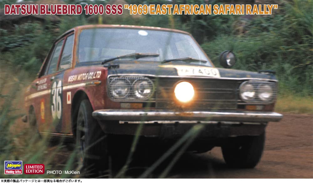 HASEGAWA 1/24 Datsun Bluebird 1600 Sss '1969 Safari Rally' Plastic Model
