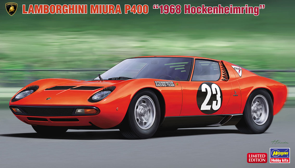 HASEGAWA 1/24 Lamborghini Miura P400 '1968 Hockenheimring' Plastikmodell