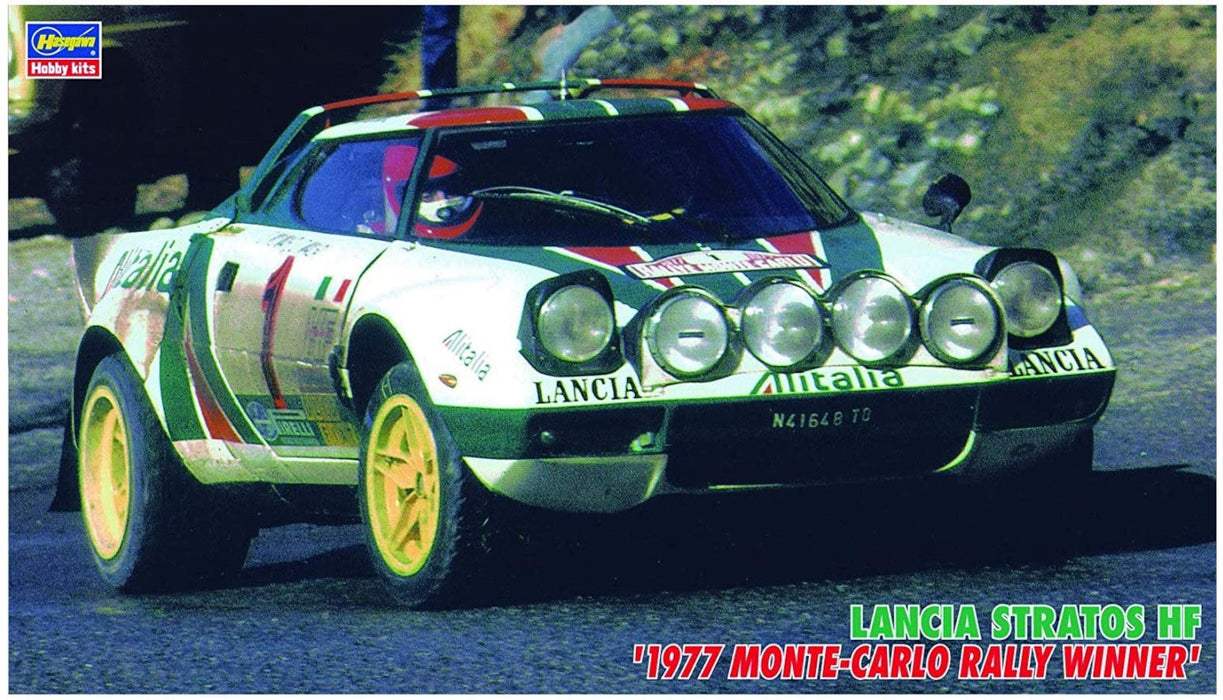 HASEGAWA 1/24 Lancia Stratos Hf '1977 Monte-Carlo Rally Winner' Plastic Model