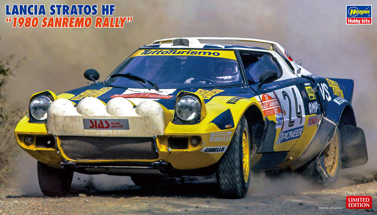 Hasegawa 04607 Lancia Stratos Hf 1980 Rally Sanremo 1/24 Japanese Scale Racing Cars
