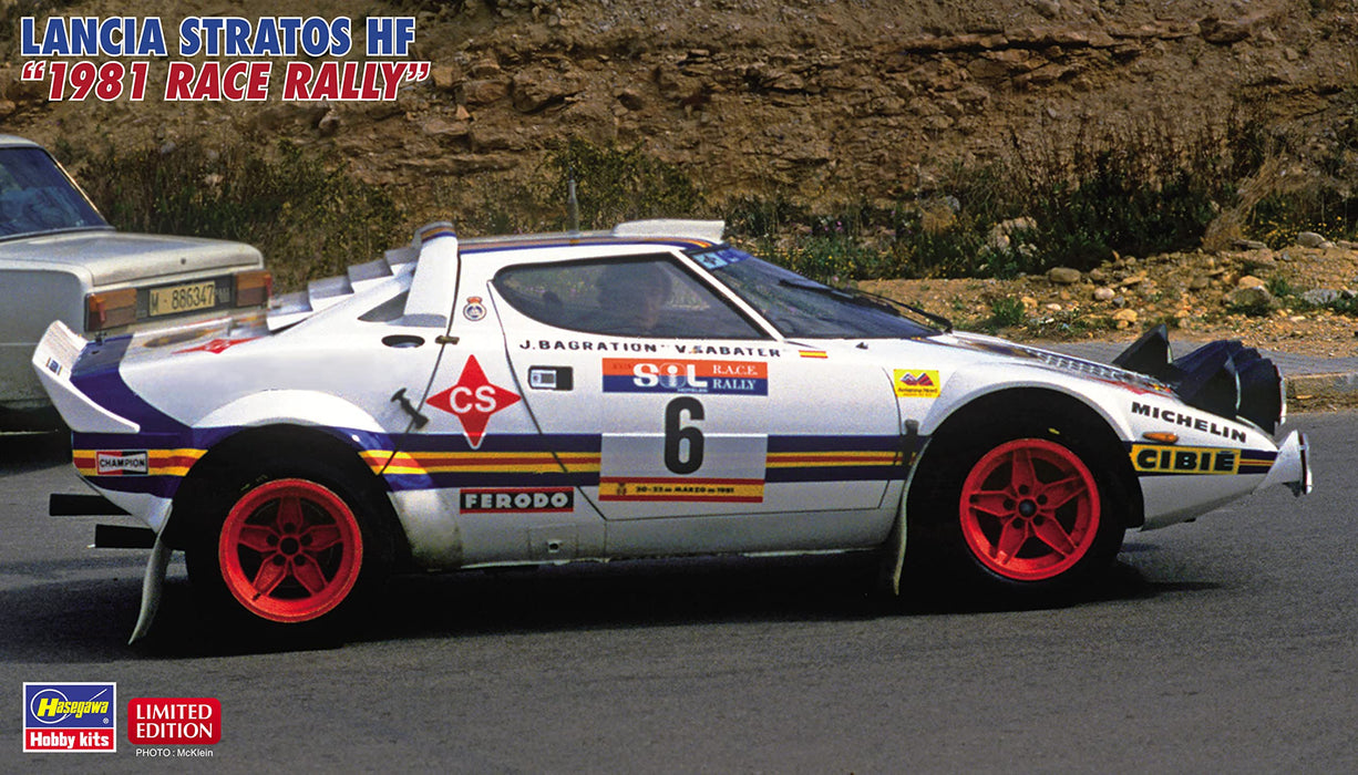 HASEGAWA 1/24 Lancia Stratos Hf '1981 Race Rally' Modèle en plastique