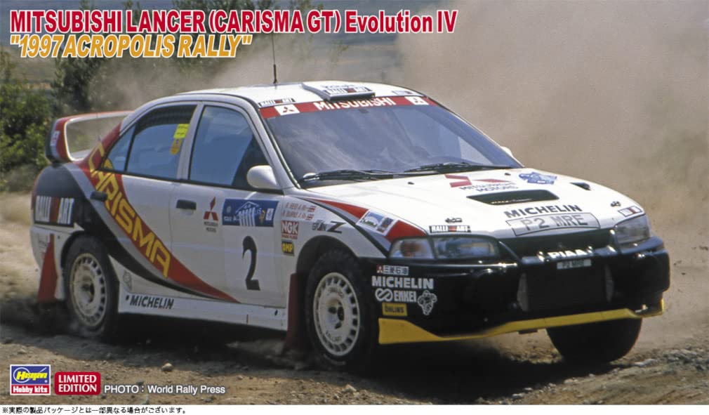 HASEGAWA 1/24 Mitsubishi Lancer Carisma Gt Evolution Iv '1997 Acropolis Rally' Modèle en plastique