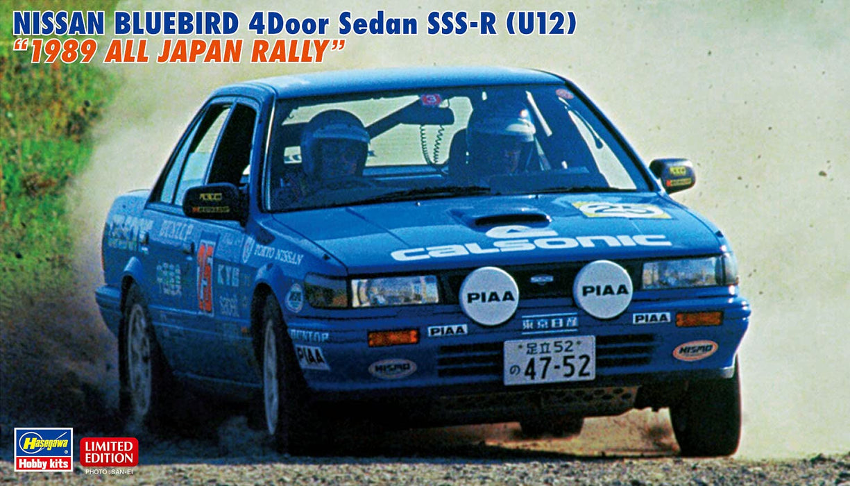 HASEGAWA 1/24 Nissan Bluebird 4Door Sedan Sss-R U12 1989 All Japan Rally Plastic Model