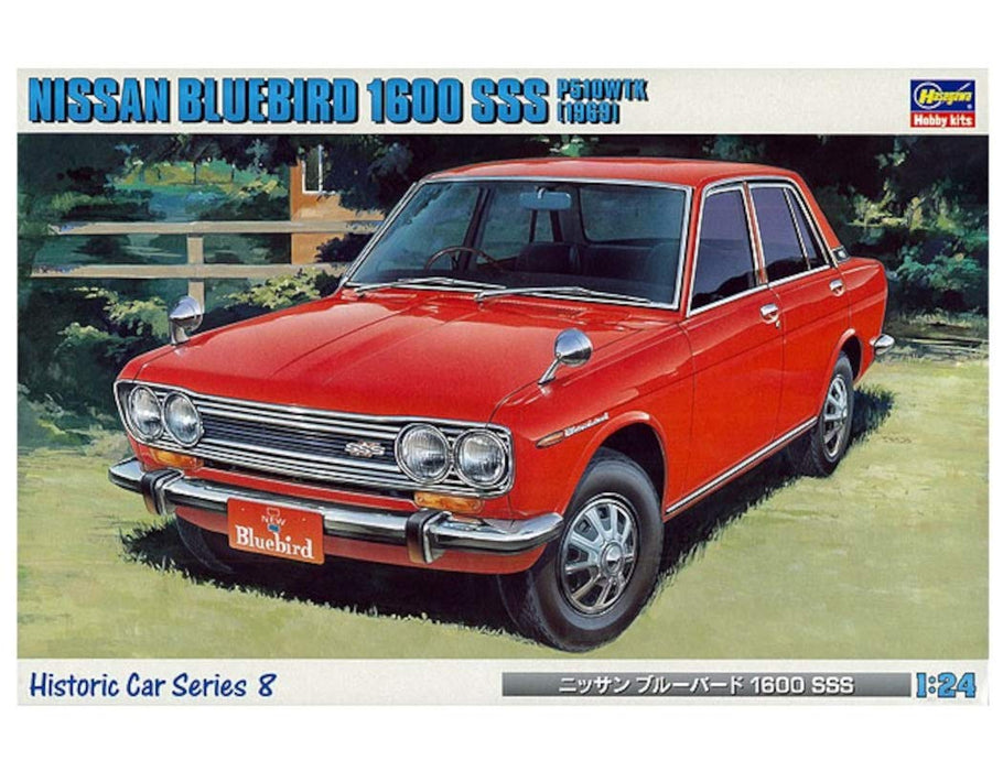 Hasegawa 1/24 Nissan Bluebird 1600 SSS P510Wtk (1969) modèle de voiture classique japonaise