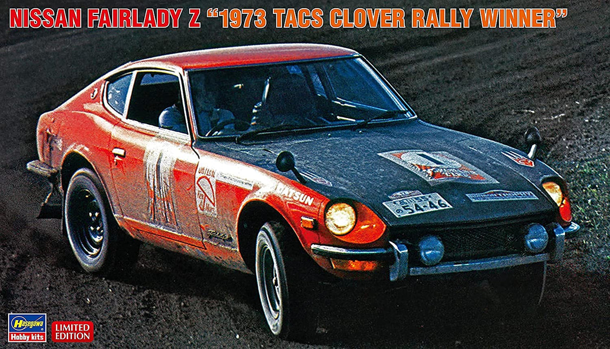 Hasegawa 1/24 Nissan Fairlady Z 1973 Tacs Clover Rally Winner Kit de voiture en plastique