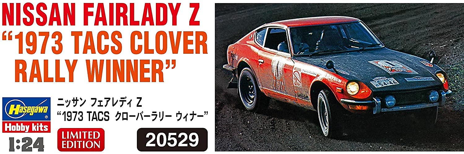 Hasegawa 1/24 Nissan Fairlady Z 1973 Tacs Clover Rally Winner Kit de voiture en plastique