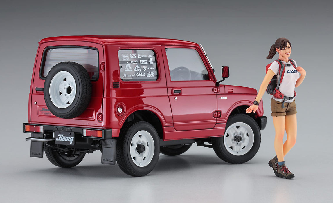 HASEGAWA 1/24 Suzuki Jimny mit Camping Girls Figur, Plastikmodell