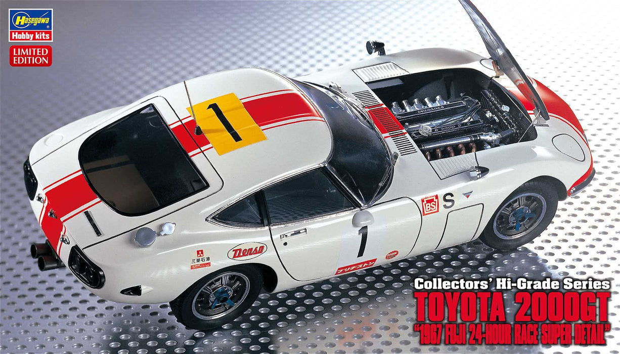 Hasegawa 1/24 Toyota 2000Gt 1967 Fuji 24-Stunden-Rennen Super Detail Japanischer Modellbausatz