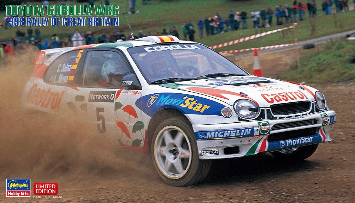 Hasegawa 20438 Toyota Corolla WRC 1998 Rallye Großbritannien, Bausatz im Maßstab 1/24
