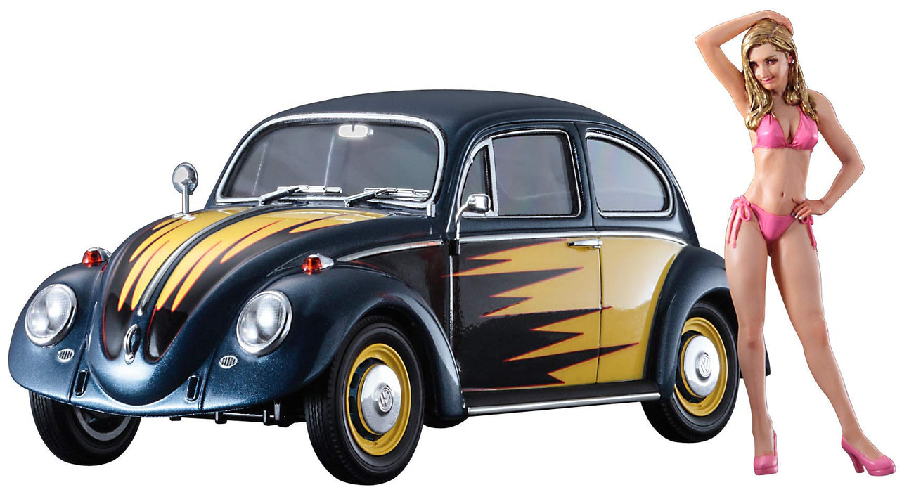 HASEGAWA Sp445 Volkswagen Beetle 1966 Cal Looker W/Blonde Girl Figur im Maßstab 1/24