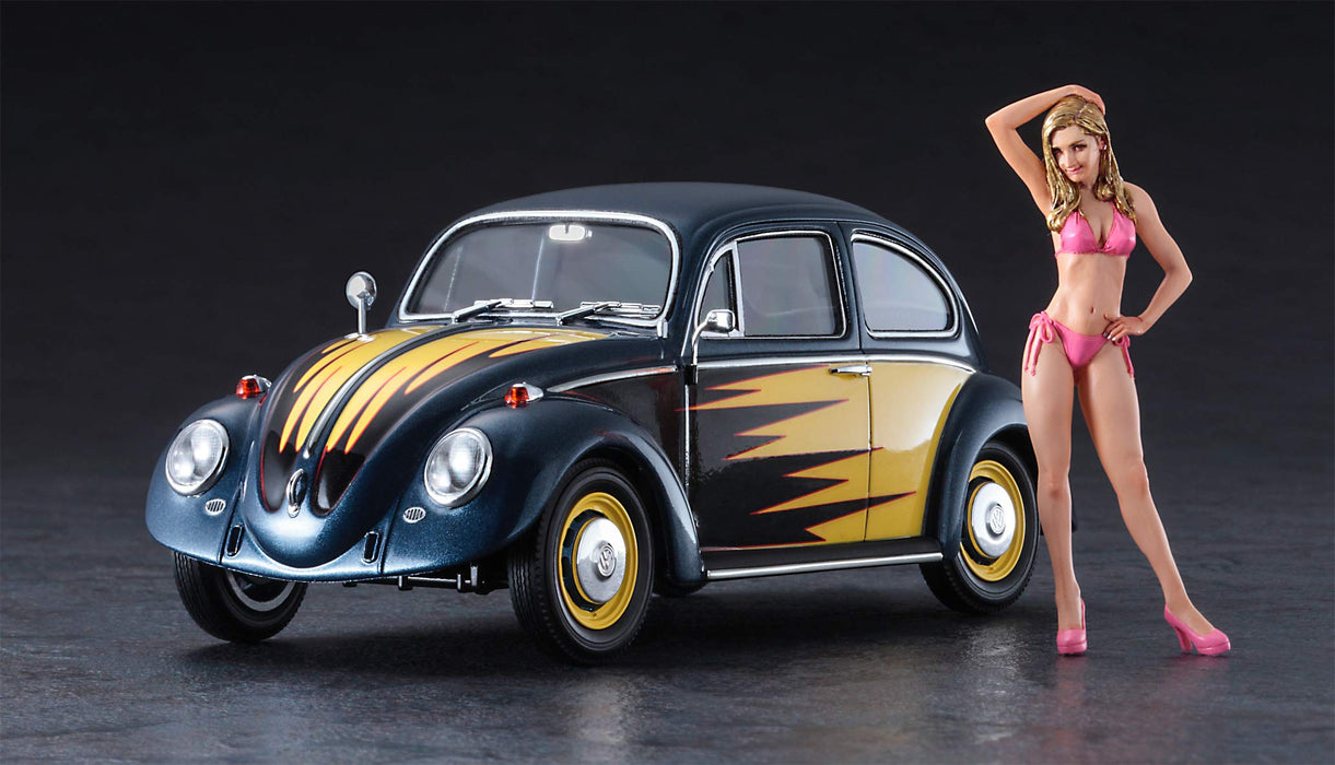 HASEGAWA Sp445 Volkswagen Beetle 1966 Cal Looker W/Blonde Girl Figur im Maßstab 1/24