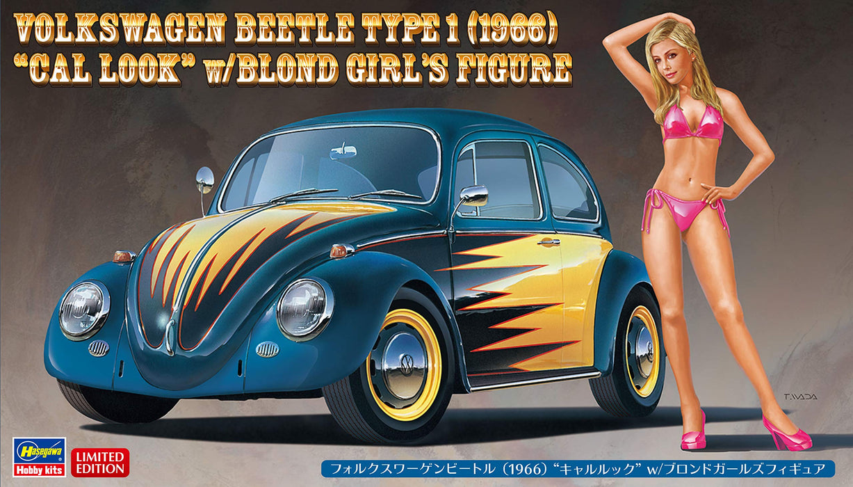 HASEGAWA Sp445 Volkswagen Beetle 1966 Cal Looker W/Blonde Girl Figure 1/24 Scale Kit
