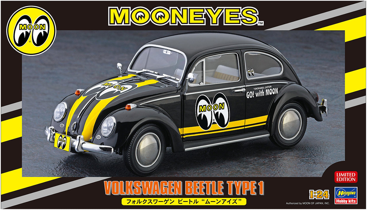 Hasegawa 20338 Volkswagen Käfer Moon Eyes 1/24 Automodellbausatz aus Kunststoff